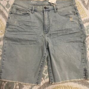a.n.a Light Blue Denim Bermuda Shorts